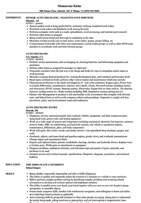 Complete guide to write a professional there's a mechanic shortage. Auto Mechanic Resume Samples | Velvet Jobs