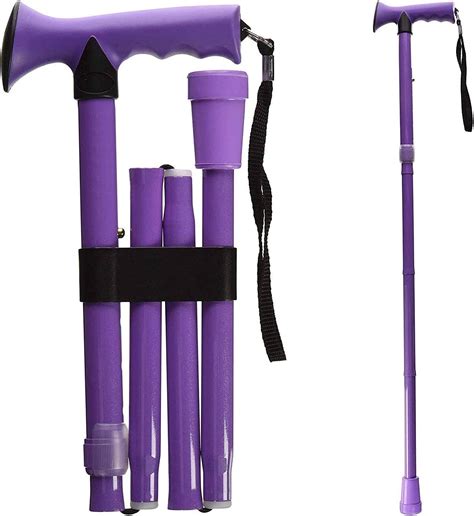 Healthsmart Folding Walking Stick Soft Comfort Grip