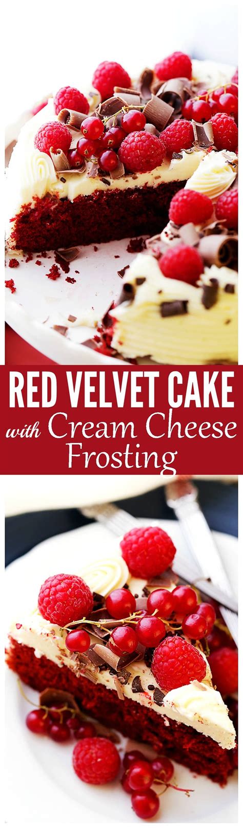 For the best favor, use within a month. Red Velvet Cake with Cream Cheese Frosting - Moist, spongy ...