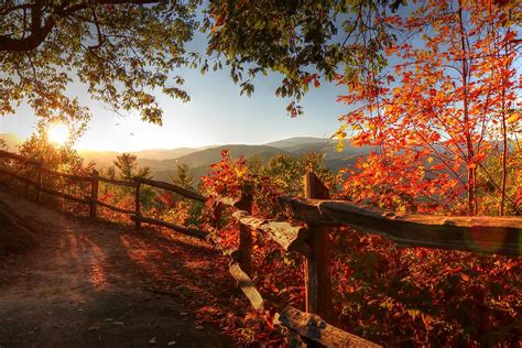 Autumn Landscape From Cataloochee In The Great Smoky Mountains National