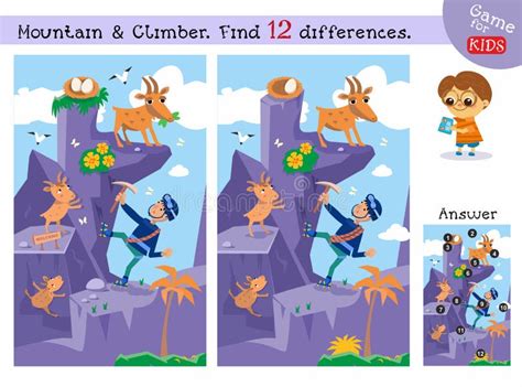 Find 12 Hidden Differences Educational Game For Kids Puzzle Game In