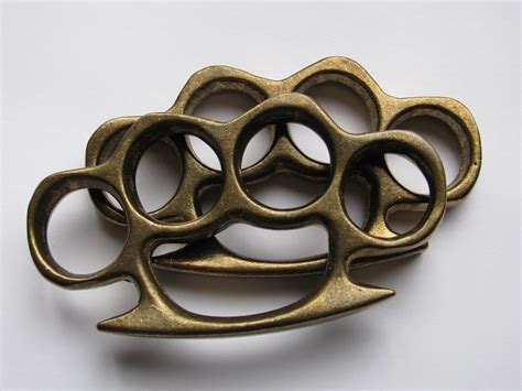 Real Brass Knuckles Matching Set Of 2 Solid Brass Knuckledusters For