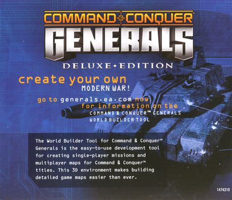 Command And Conquer Generals Deluxe Edition 2003 Box Cover Art