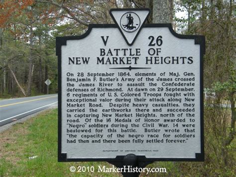 Battle Of New Market Heights Marker V 26