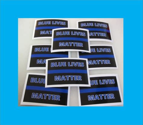 8 Thin Blue Line Blue Lives Matter Sticker Decals 4 Police Support
