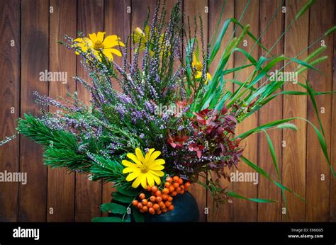 Autumn Bouquet Made Of Forest Plants Stock Photo Alamy