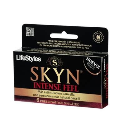 El condón femenino fc2 es una cubierta suave y que recubre en forma suelta, tiene un anillo en cada extremo. Condón LifeStyle Skyn Intense Feel x 6 - Condoneria Nacional