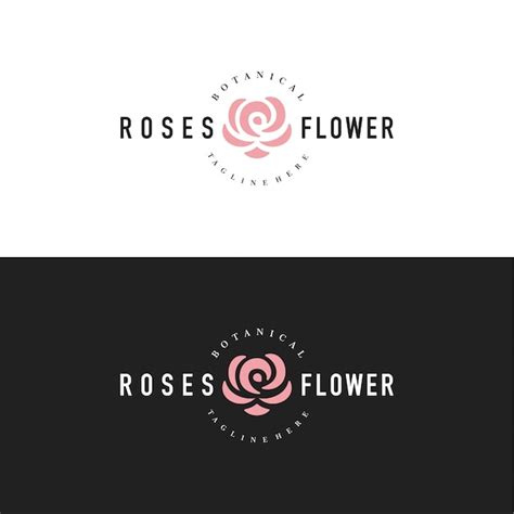 Logotipo De Rosa Abstracta O Logotipo Para Floristería Vector Premium