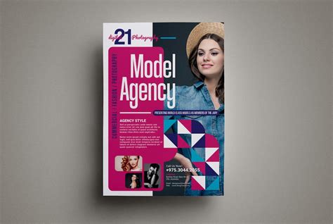 Model Agency Flyers Design Template Place
