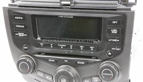 2003 Honda Accord Radio or CD Player Radio-AM-FM-6CD with Navigation
