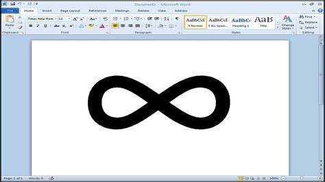 How To Insert Infinity Symbol In Word Youtube