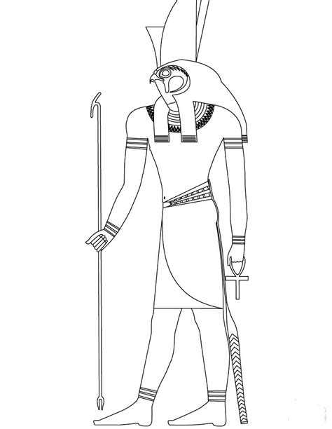 Horus The Egyptian God Coloring Page Free Printable