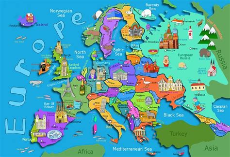 Illustrated Map Of Europe By Childrens Illustrator Carla Daly Mapa
