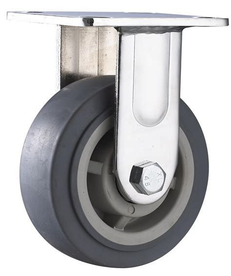 200mm Industrial Heavy Duty Rubber Caster Wheels Dajin Caster