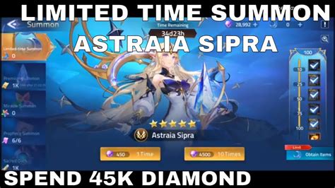 Limited Time Summon Astraia Sipra Mobile Legends Adventure Youtube