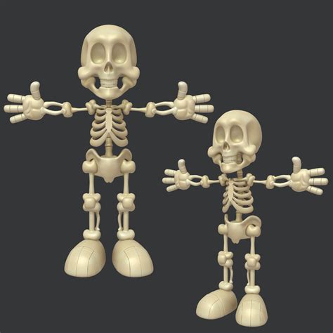 Skeleton Cartoon 3d Cgtrader