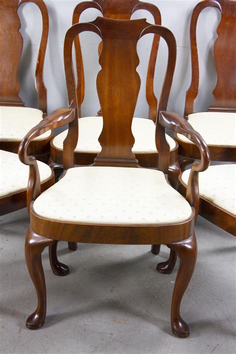Lot Detail - Set of (6) Baker Queen Anne Style Chairs