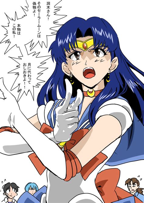 Eywy4324 Ayanami Rei Ikari Shinji Kaji Ryouji Katsuragi Misato Sailor Moon Bishoujo Senshi