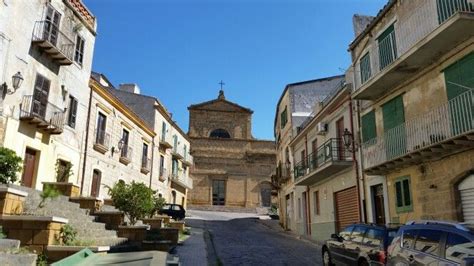 Pietraperzia In Sicilia Street View Sicily Italy