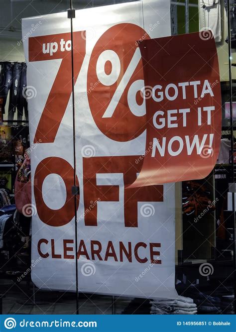 Closing And Clearance Signs At Clothing Stores Editorial Photo Image