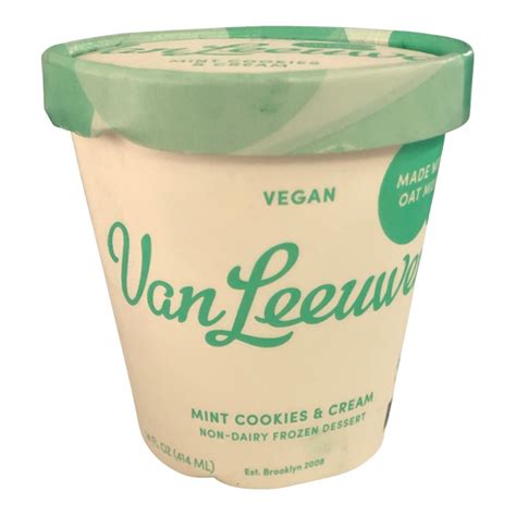 Vegan Mint Cookies And Cream Non Dairy Frozen Dessert Van Leeuwen 14 Fl