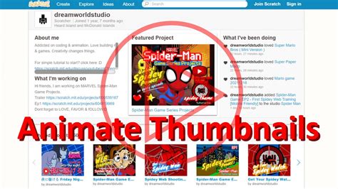 How To Animate Thumbnails In Scratch 30 Scratch Tutorial Youtube