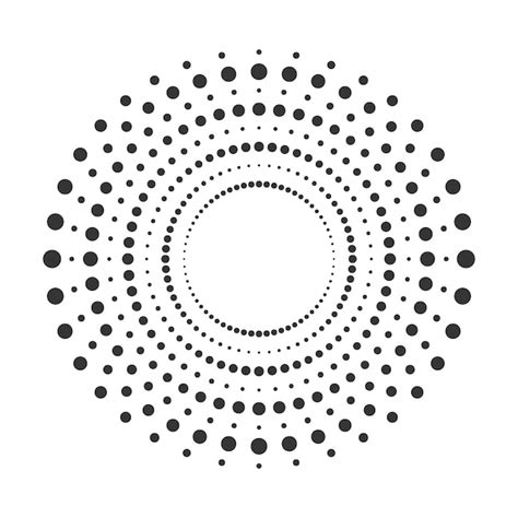 Premium Vector Halftone Dots Circle Vector Illustration Halftone