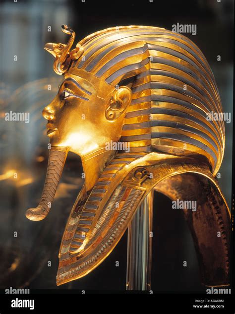 King Tut Gold Mask Cairo Museum Egypt Stock Photo 14152231 Alamy