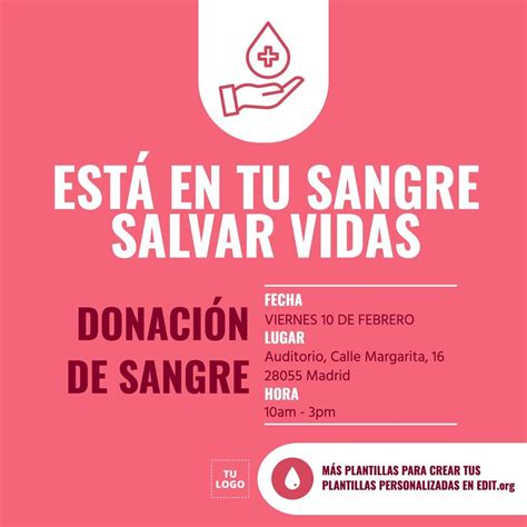 Carteles Para Campañas De Donación De Sangre