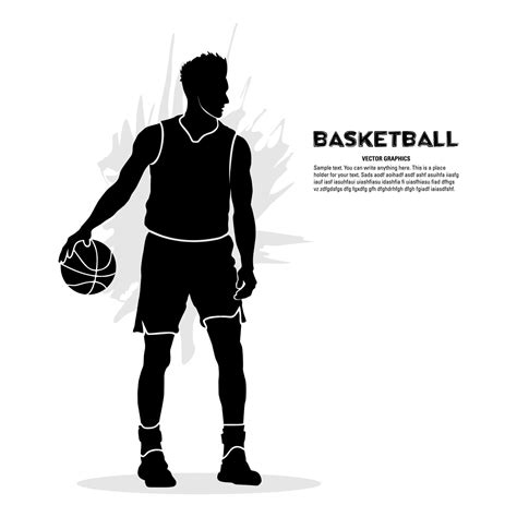 Male Basketball Player Holding The Ball Vector Illustration 12027818