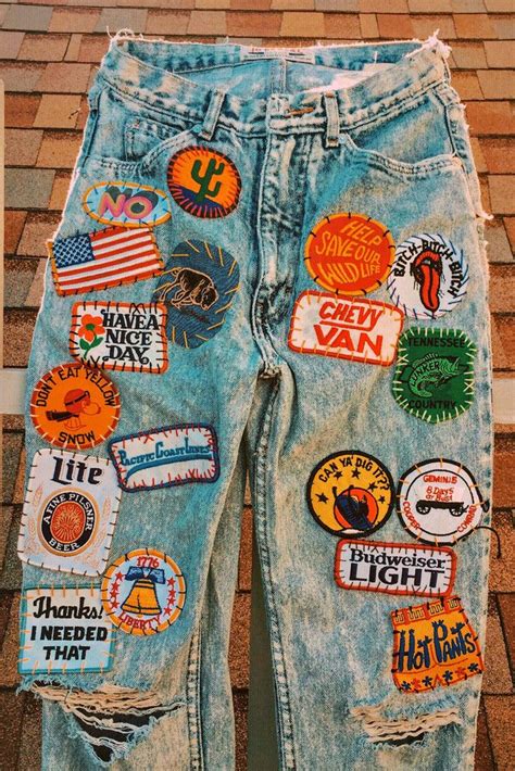 Vintage Patched Jeans Jeans Diy Denim Diy Diy Fashion