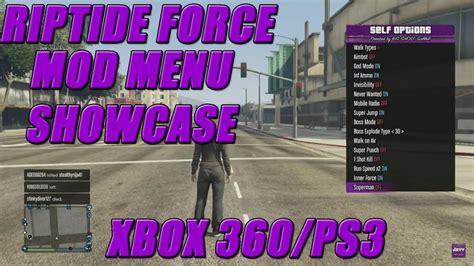 Gta 5 is really popular even after so many years gta v is still being played a lot, i play it myself occasionally, if you guys are here to get some free cheats for gta 5 then you are at the right. GTA 5 Online Riptide Force Mod Menu Showcase! Ps3 Xbox 360 - YouTube