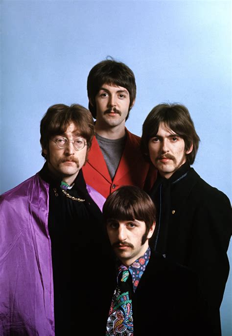The Beatles In 1967 Pepper Era Mustaches Lennon Rockin A Purple
