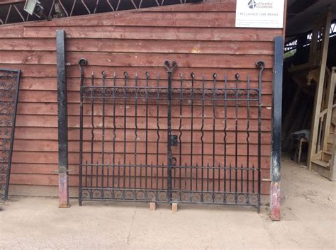 Large Solid Iron Gate Pair Authentic Reclamation