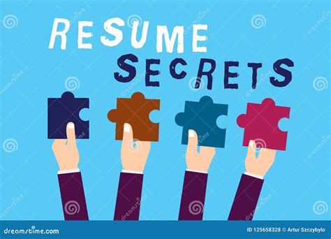 Text Sign Showing Resume Secrets. Conceptual Photo Tips on Making