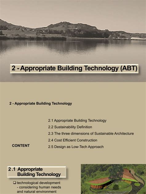 2 Appropriate Building Technology Abt Pdf Sustainability