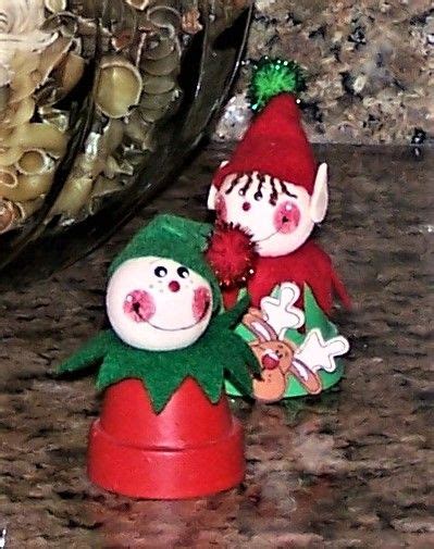 Made By Lynn Christmas Elves 2011 Clay Pot Crafts Diy Clay Fun