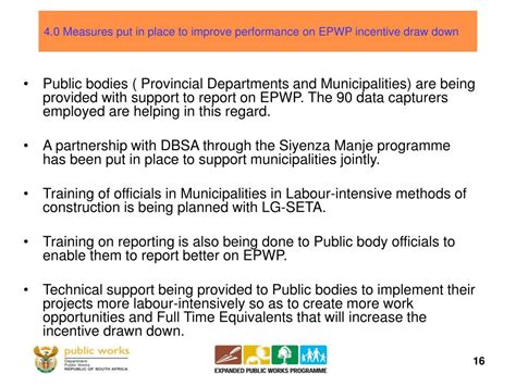 Ppt Overview The Expanded Public Works Programme Epwp Powerpoint