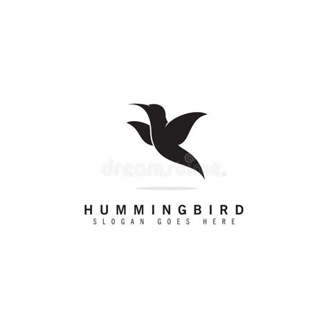 Silhouette Fly Bird Logo Design Vector Humming Bird Template Icon