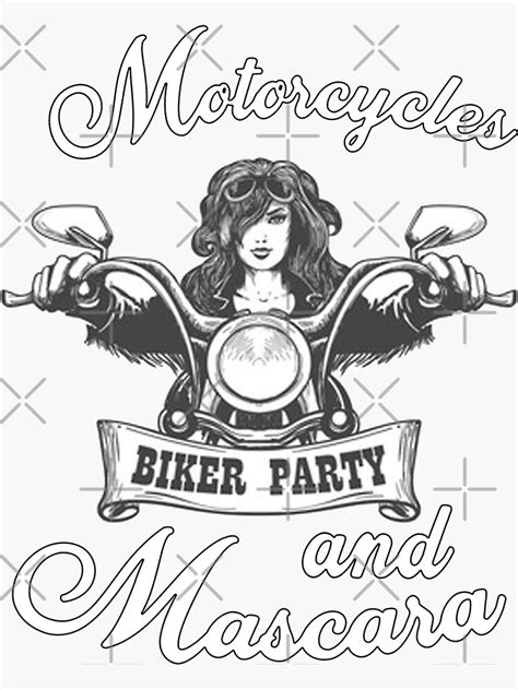 Bikergirl Motorcycles And Mascara Biking T For Riders Moto Cross