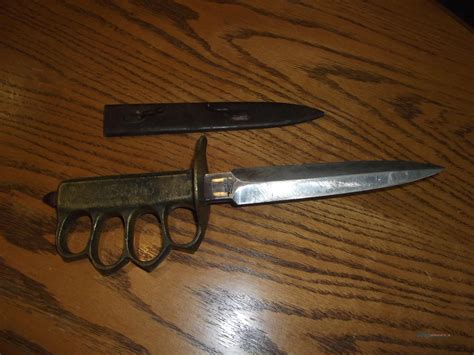 1918 Au Lion Knuckle Trench Knife Original For Sale