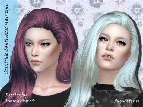 The Sims Resource Stealthic`s Captivated Hair Retextured By Jenn