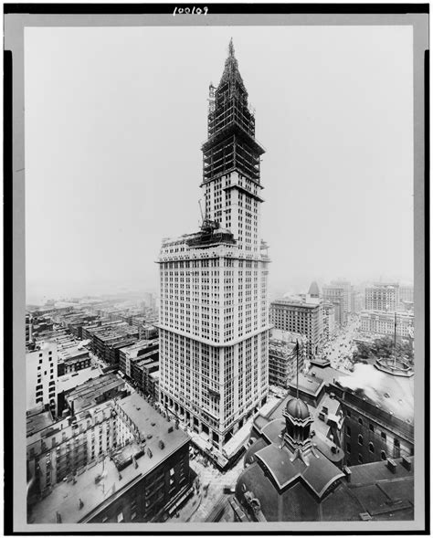 New York History Geschichte Construction Of The Woolworth Building