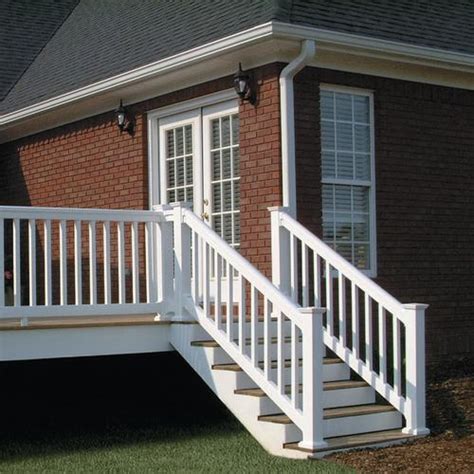 Available in white & clay. Fypon® QuickRail® Premium Stair Rail Kit with Square ...