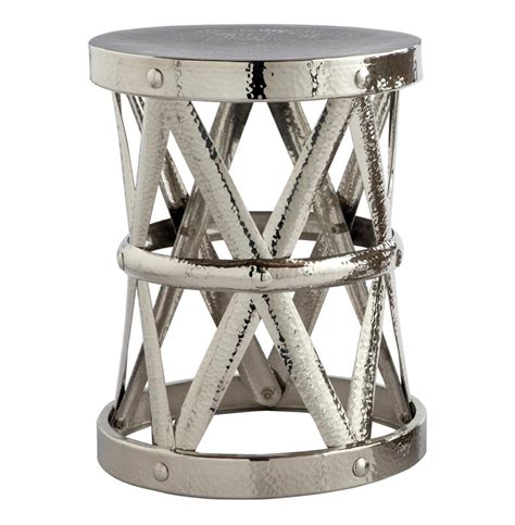 Also, you must check how the surface feels on contact and if you can relax. Costello Polished Nickel Hammered Metal Open Accent Table ...