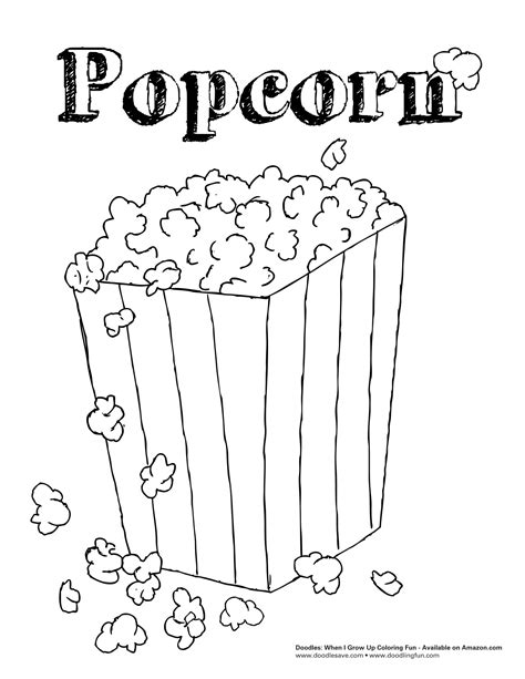 Popcorn Template Printable Printable Word Searches