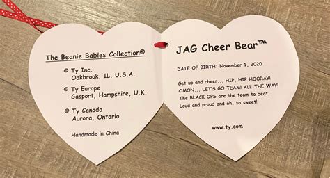 TY Beanie Baby Tag for Costume or Dress Up CHEER | Etsy