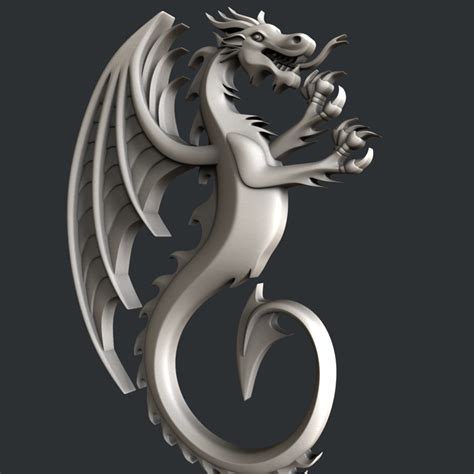 3d Stl Models For Cnc Router Dragon Etsy