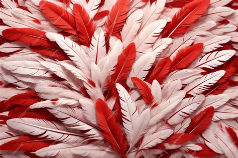 Premium Ai Image Red Feather Background Feather Wallpaper Feathers