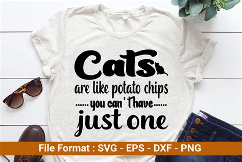 Cats Are Like Potato Chips Graphic By Tdesignark · Creative Fabrica